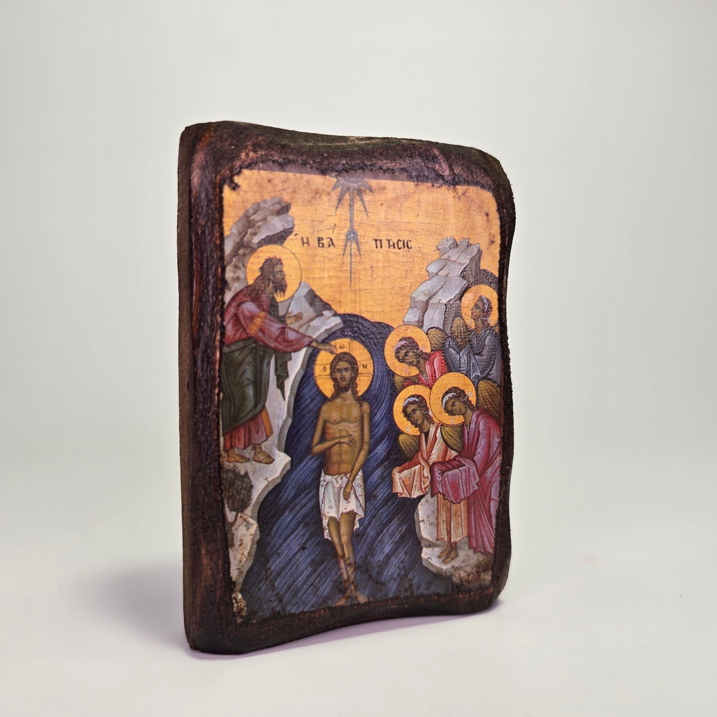 Baptism of the Lord Byzantine Icon – Made in Greece