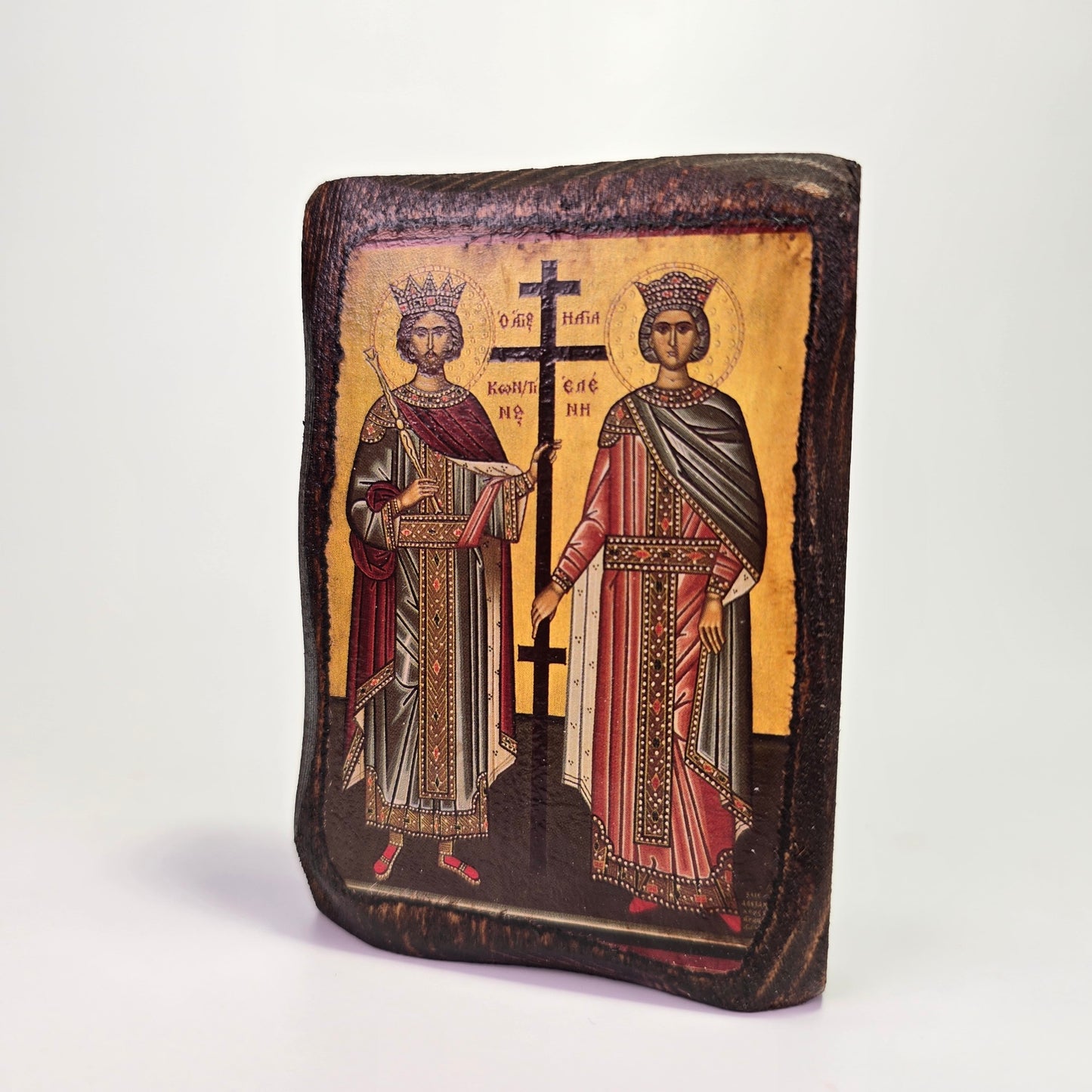 Saints Constantine and Helena Byzantine Icon – Made in Greece