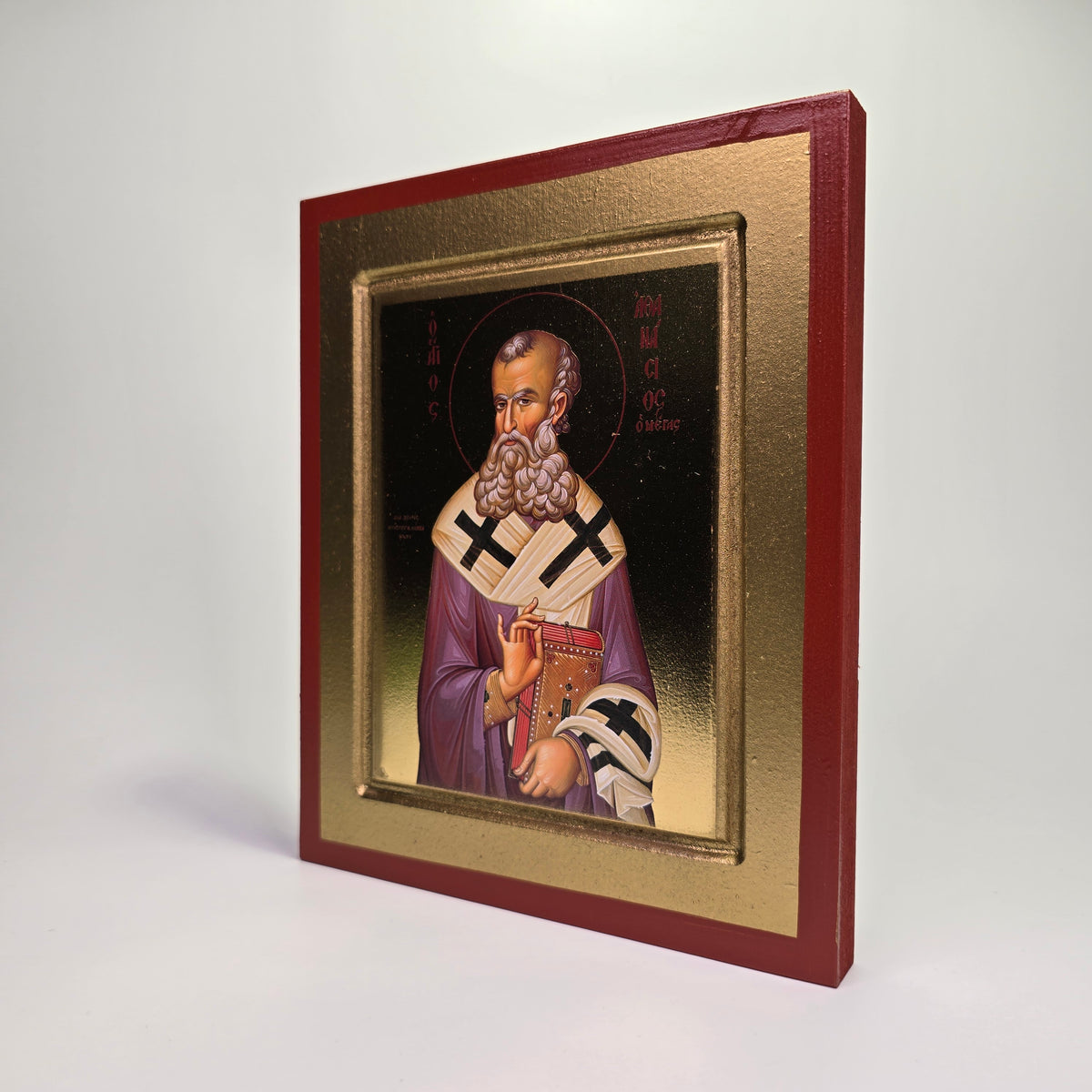 Saint Athanasios the Great Byzantine Icon – Made in Greece