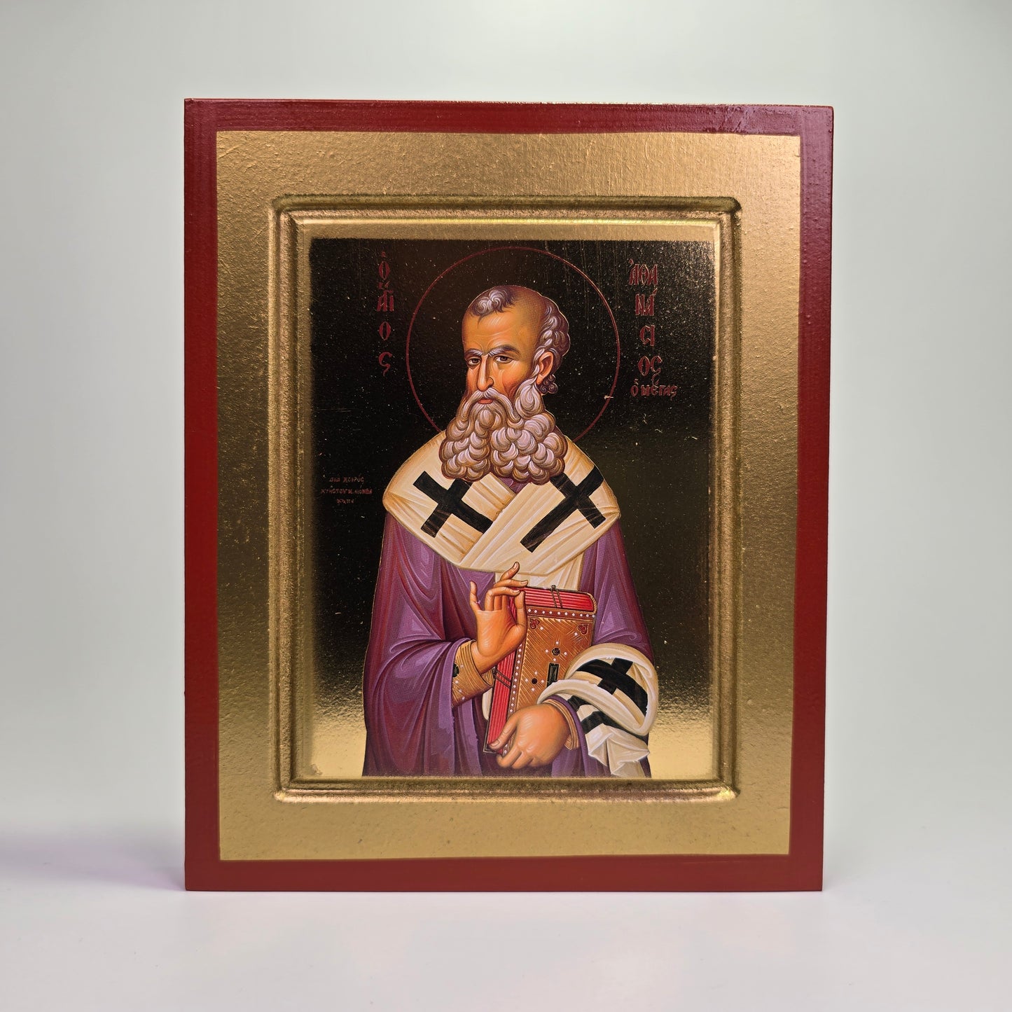 Saint Athanasios the Great Byzantine Icon – Made in Greece
