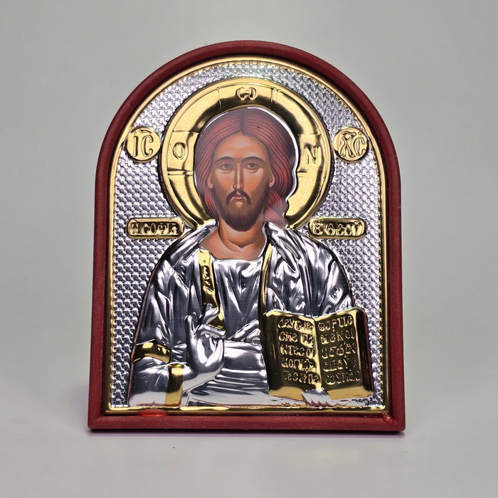 Jesus Christ the Pantocrator Silver & Gold-Plated Icon