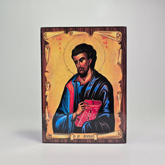 Saint Luke the Evangelist Byzantine Icon – Made in Greece