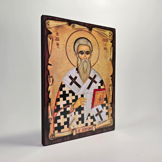 Saint Cyprian Byzantine Icon – Made in Greece
