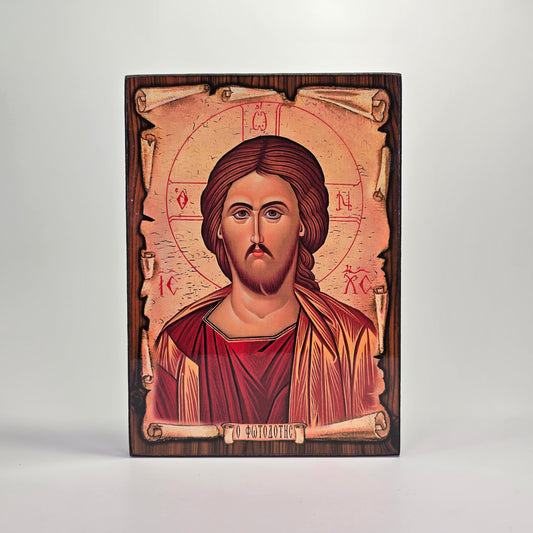 Jesus Christ the Light-Giver Byzantine Icon – Made in Greece