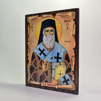 Saint Nektarios of Aegina Byzantine Icon – Made in Greece, Patra