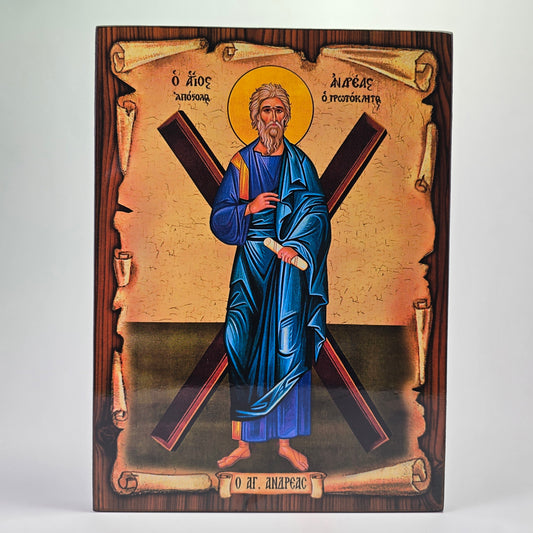 Saint Andrew the First-Called Apostle Byzantine Icon – Made in Greece
