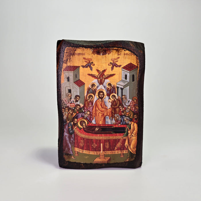 Dormition of the Theotokos – Byzantine Icon | Made in Greece (Mount Athos)