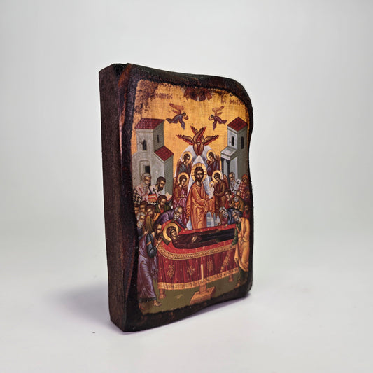 Dormition of the Theotokos Byzantine Icon – Made in Greece