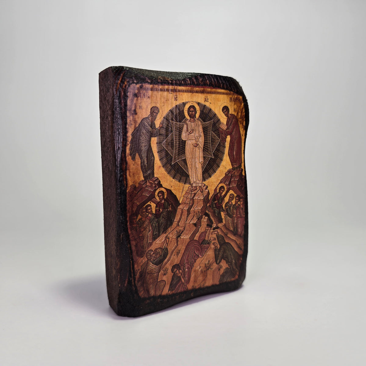 Transfiguration of the Savior Byzantine Icon – Handcrafted in Greece, Mount Athos