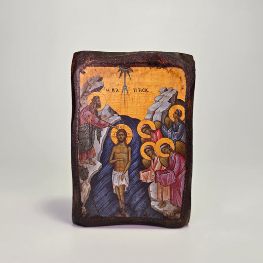 Baptism of the Lord Byzantine Icon – Made in Greece