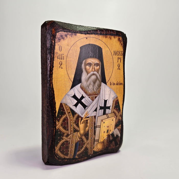 St. Nektarios Byzantine Icon – Made in Greece