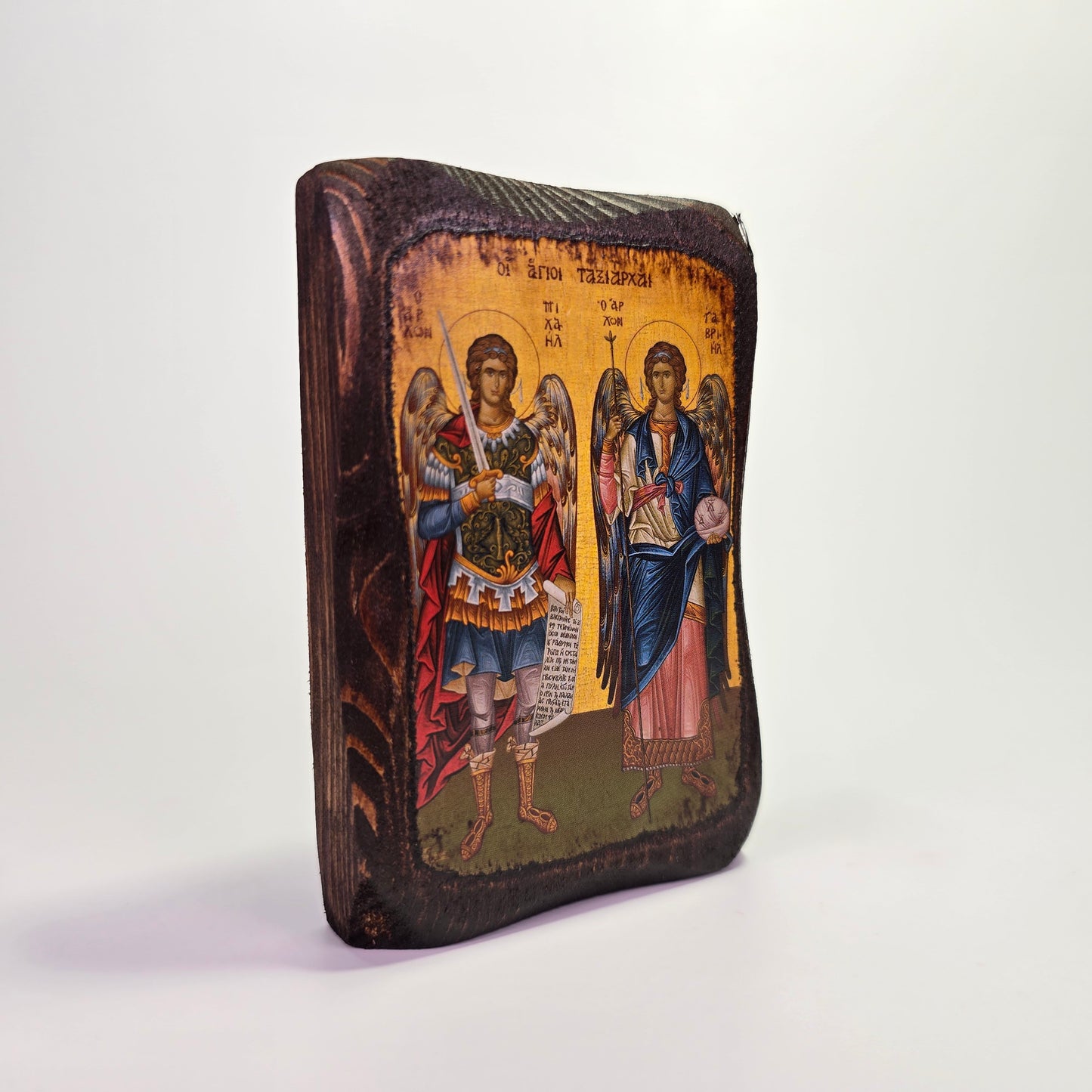 Archangels Michael and Gabriel Byzantine Icon – Made in Greece