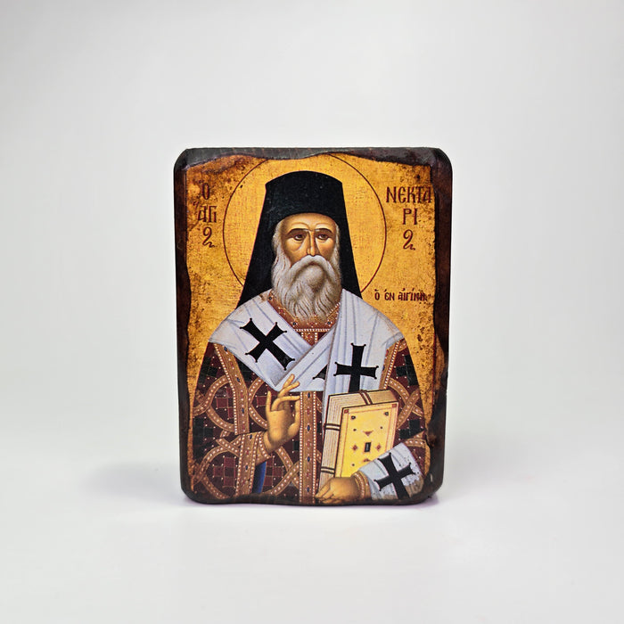 St. Nektarios Byzantine Icon – Made in Greece