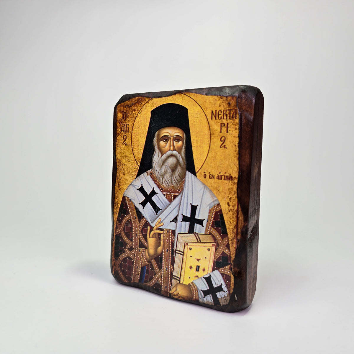St. Nektarios Byzantine Icon – Made in Greece