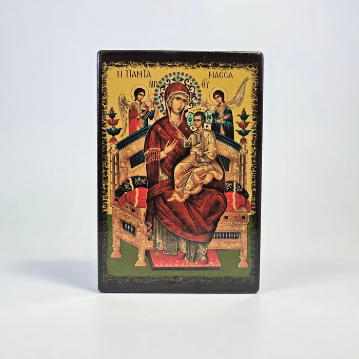 Theotokos Enthroned Icon – Handcrafted in Georgia