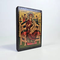 Theotokos Enthroned Icon – Handcrafted in Georgia