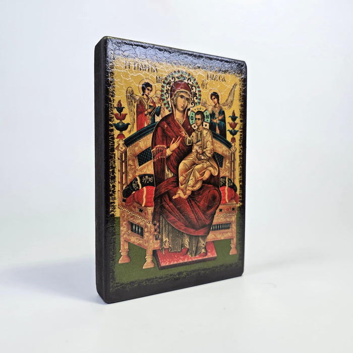 Theotokos Enthroned Icon – Handcrafted in Georgia