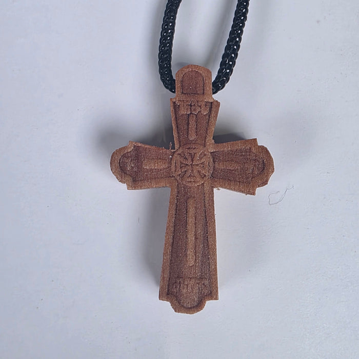 Cross Orthodox Wooden Traditional 3.2 x 2.2 x 0.5 cm