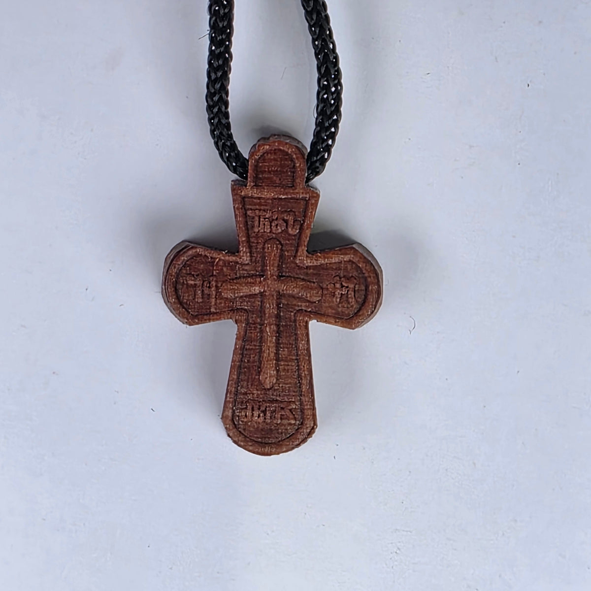 Cross Orthodox Wooden - Small with St. Nina Cross. 2.3 x 1.4 x 0.3 cm