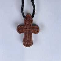 Cross Orthodox Wooden - Small with St. Nina Cross. 2.3 x 1.4 x 0.3 cm