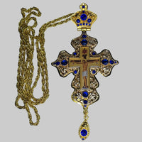 Orthodox Priest Cross (Pectoral Cross) Zinc Alloy Golden Color 18 x 9 cm