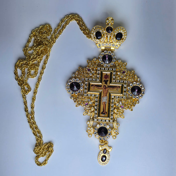 Orthodox Pastoral Cross (Pectoral Cross) – Alloy - 19 × 10.5 cm