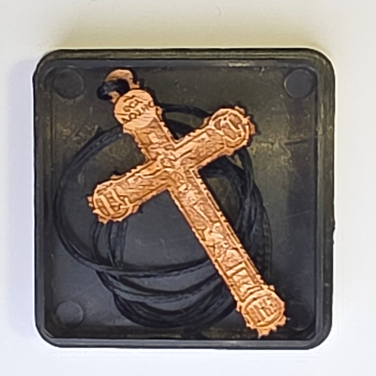 Cross Orthodox Wooden – Crucifixion (5.5 × 3.5 cm)