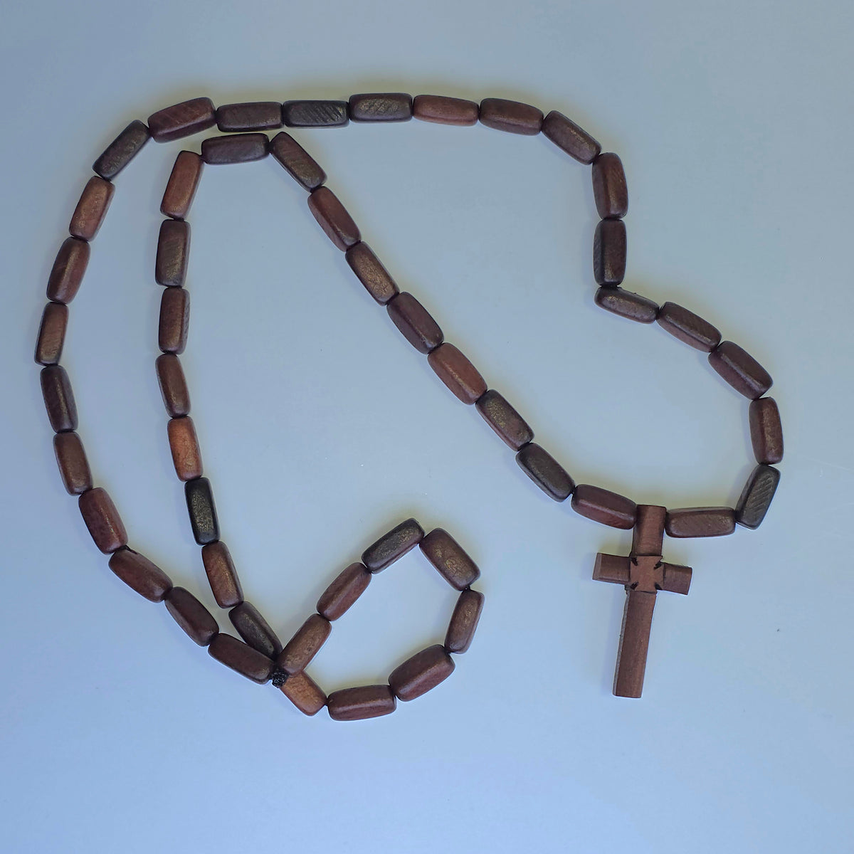 Cross Orthodox Wooden Round and Square Beaded 4 x 2.3 cm