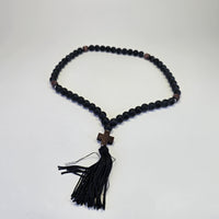 Orthodox Prayer Rope – 55 Beads with Wooden Cross & Tassel - Made on Mount Athos