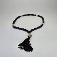 Orthodox Prayer Rope – 55 Beads with Wooden Cross & Tassel - Made on Mount Athos