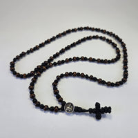Orthodox Prayer Rope (Komboskini) – 150 Mixed Knots & Beads with Icon Medallion - Made on Mount Athos