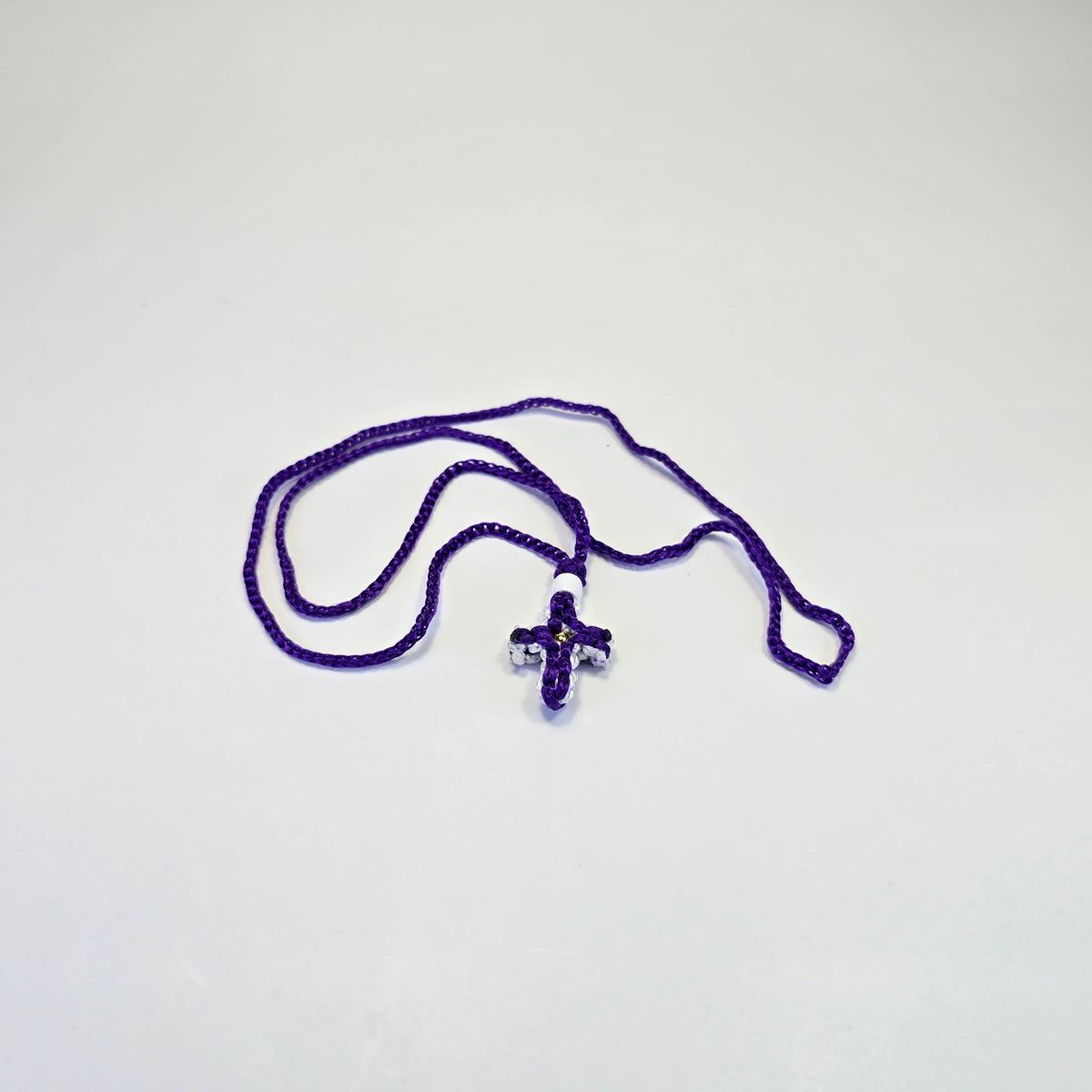 Orthodox Children’s Prayer Cross Necklace – Hand-Knotted (Multiple Colors)