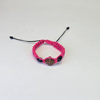 Orthodox Handwoven Bracelet with Wooden Cross – Adjustable (3 Color Variants)